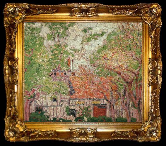 framed  William Schumacher White House with Trees, ta009-2